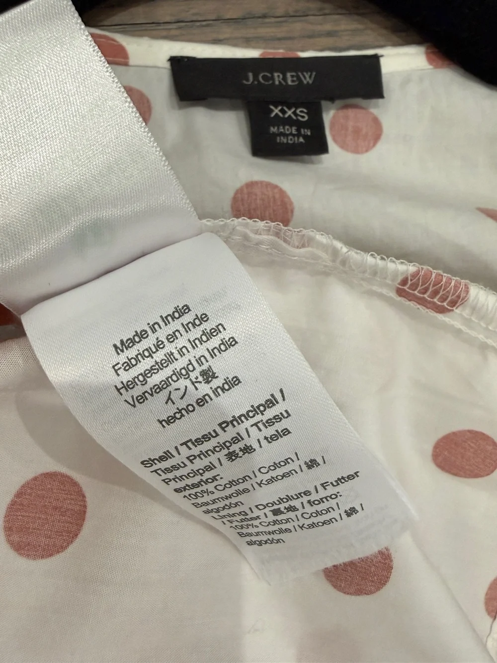 J. Crew White Midi Wrap Dress with Pink Polka Dots xxs